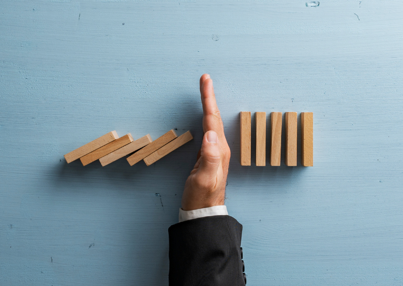 a hand dividing stable blocks and unstable blocks