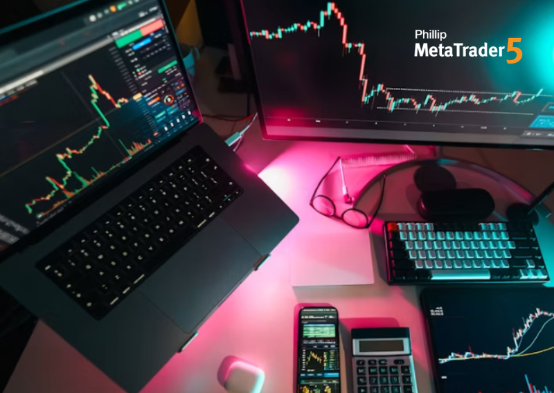 image showing laptop, phone, tablet and monitor showing cfd trading graph