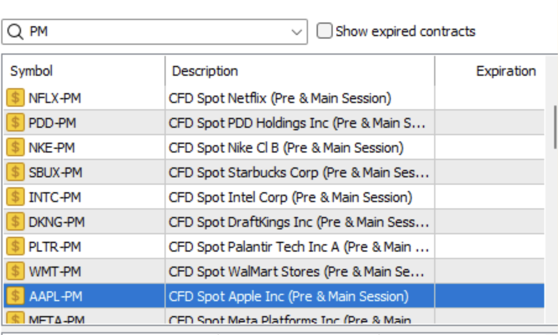 Phillip MetaTrader 5 pre-market trading monitoring
